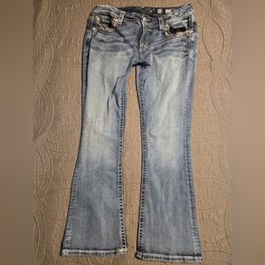 Miss Me Mid-rise "Easy Boot" Light Blue Jeans Size 31